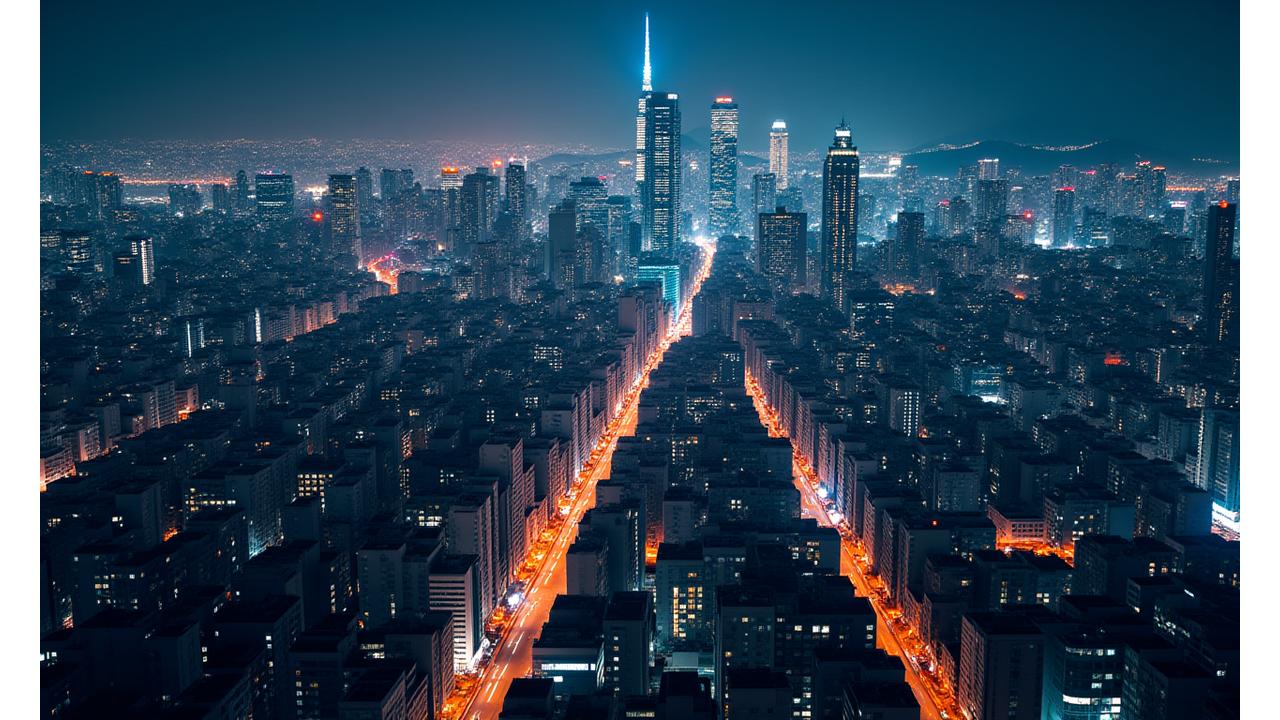 Abstract Tokyo city view at night